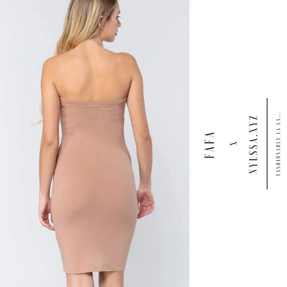 Button Down Tube Mini Dress - Picture 4 of 7